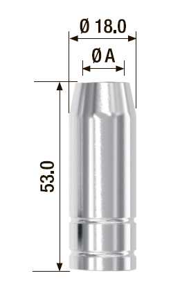 Fubag Газовое сопло D= 10.5 мм FB 150 (5 шт.) FB150.N.10.5 MAG фото, изображение